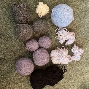 Destash Cashmere, Wool, and Acrylic Yarn